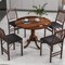 Costway Rustic Dining Table Wooden Dining Table with Round Tabletop & Curved Trestle Legs Natural/Walnut/Black/White/White&Walnut/White&Natural